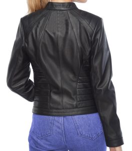 Ebony Women’s Leather Jacket in Black