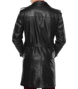 Men's Lapel Business Leather Coat
