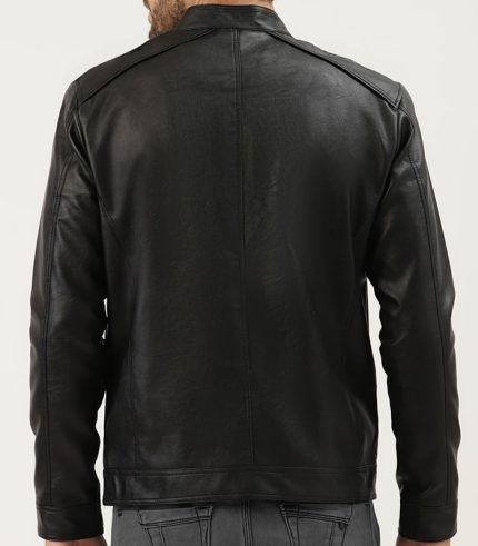 Majestic Black Leather Jacket For Men