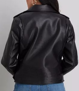 Flashback Black Leather Biker Jacket