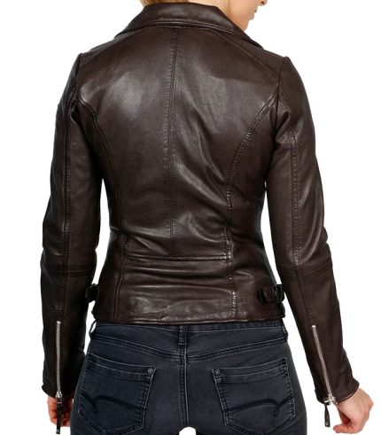 Womens Ricano Sally Brown Leather Jacket