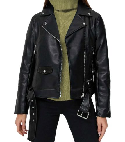 Women Jett Moto Black Leather Jacket
