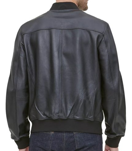 Mens Jorah Classic Black Bomber leather Jacket
