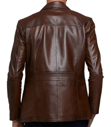 Mens Brown Classic Vintage Leather Jacket