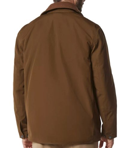 Brown Axial Full Zip Barn Jacket for Men