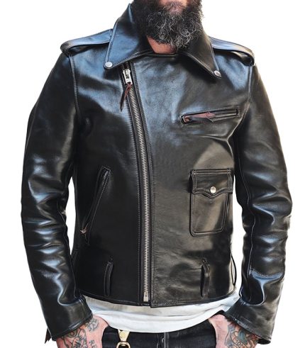 Mens Black Style Leather Jacket