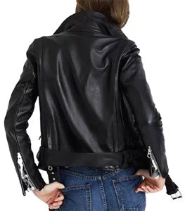 Womens Ultimate Black Biker Leather Jacket 1