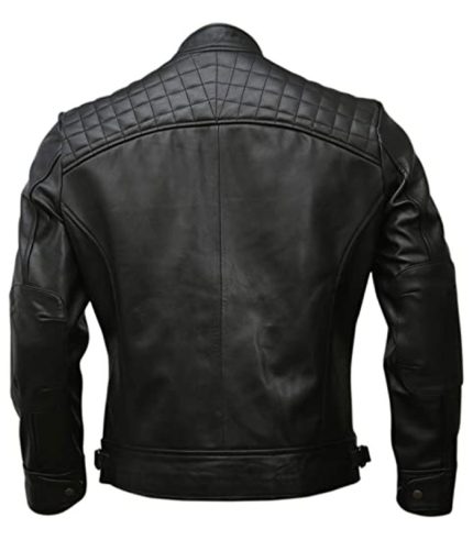 Men Genuine Leather Lambskin Motorcycle Jacket 1