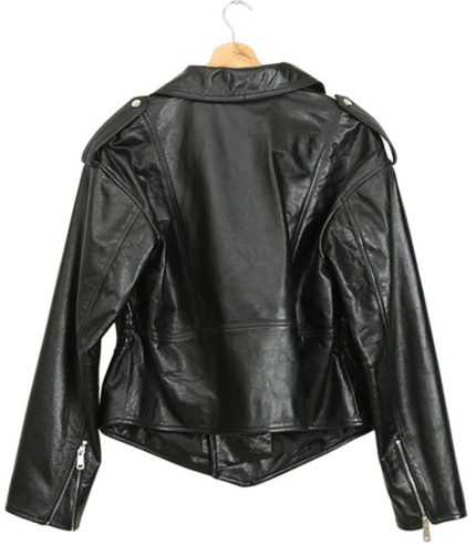 Women Stylish Black Biker Jacket 1