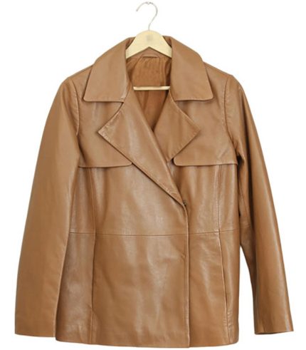 Womens Brown Leather Coat