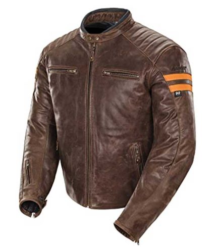 Classic 92 Mens Brown Leather Jacket