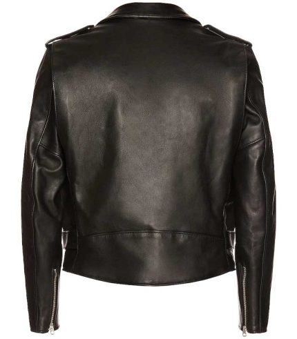Men Black Leather Perfecto Moto Jacket 1