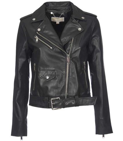Women Black Stylish Biker Leather Jacket