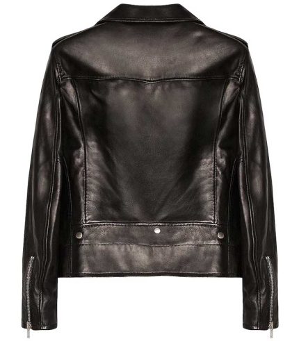Men Classic Motorcycle Black Leather Jacket 1