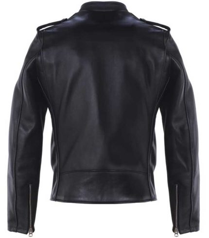 Women Cafe Racer Asymmetrical Leather Jacket 1