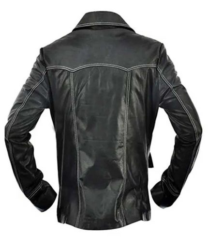 Men Black Fight Club Leather Jacket 1