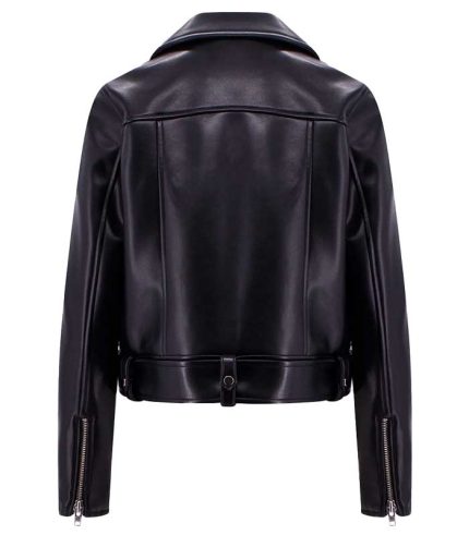 Women Classic Black Stylish Leather Jacket 1